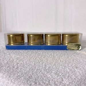 Vintage Giftcraft Brass Napkin Rings Set x4 New